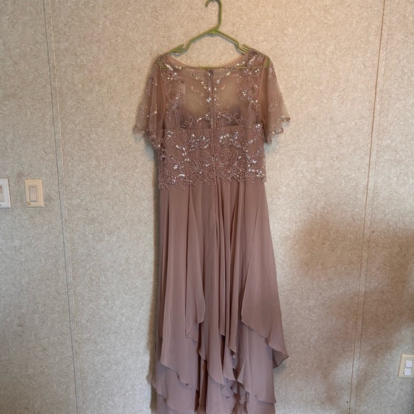 Xscape Mauve High Low Dress - Picture 5 of 9